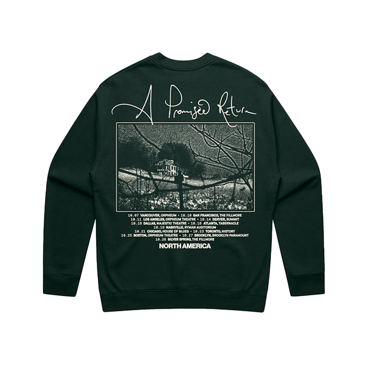 A Promised Return Tour Crewneck - Pine Green