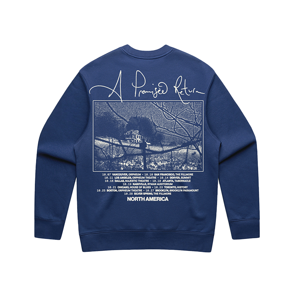 A Promised Return Tour Crewneck - Navy Blue